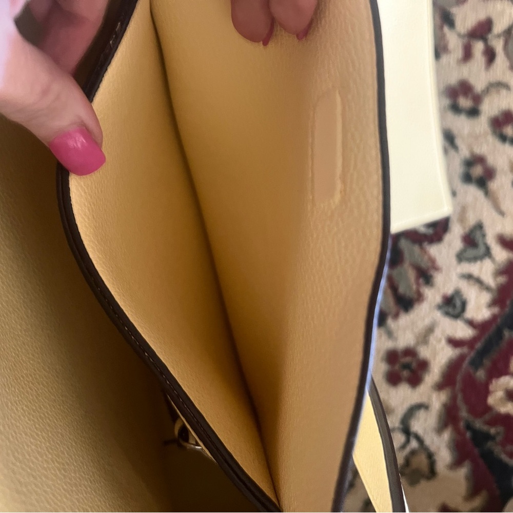 Calvin Klein Beige Leather Handbag - Picture 4 of 8